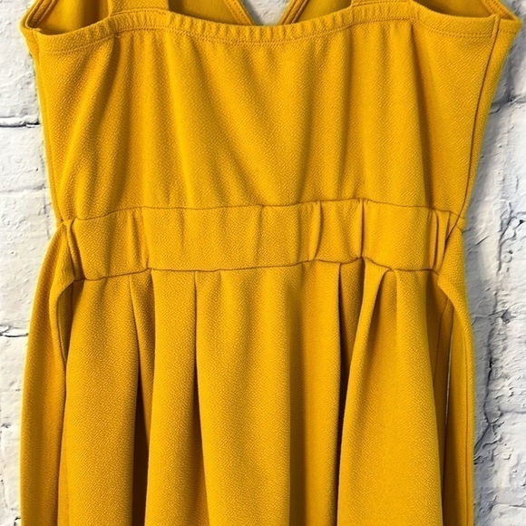 honey Yellow Crisscross Dress with Back Tie - Picture 6 of 9